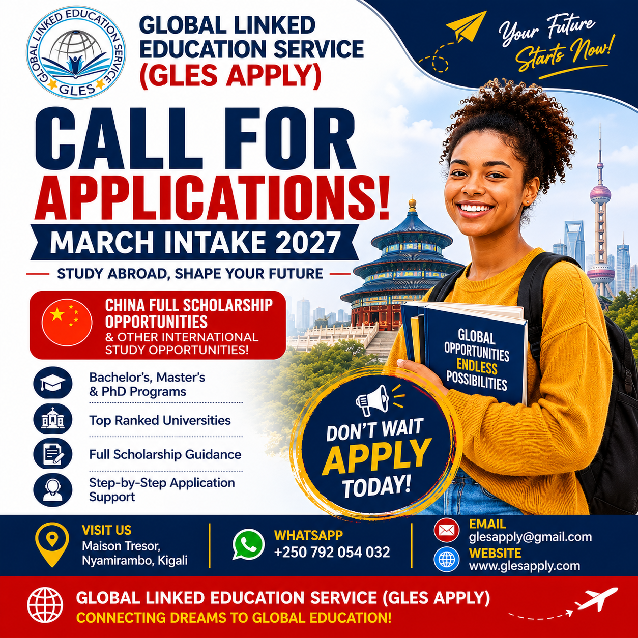 🚨🎓 MARCH INTAKE 2027 IS CALLING! 🌍✈️  Your dream of studying abroad starts NOW! 🇨🇳📚